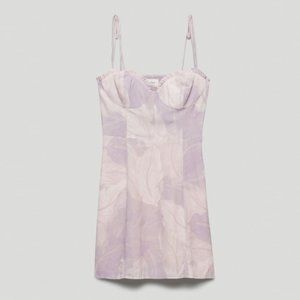 Aritzia Wilfred Fable Dress Softest Yellow/Gull Gray